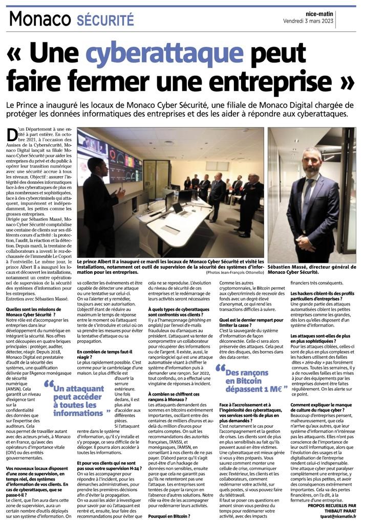 Nice Matin - Interview